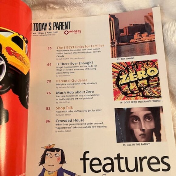 2/$25 Today's Parent Canada's Parenting Magazine April 2001 Vol 18 No 3 Vintage - Picture 2 of 7